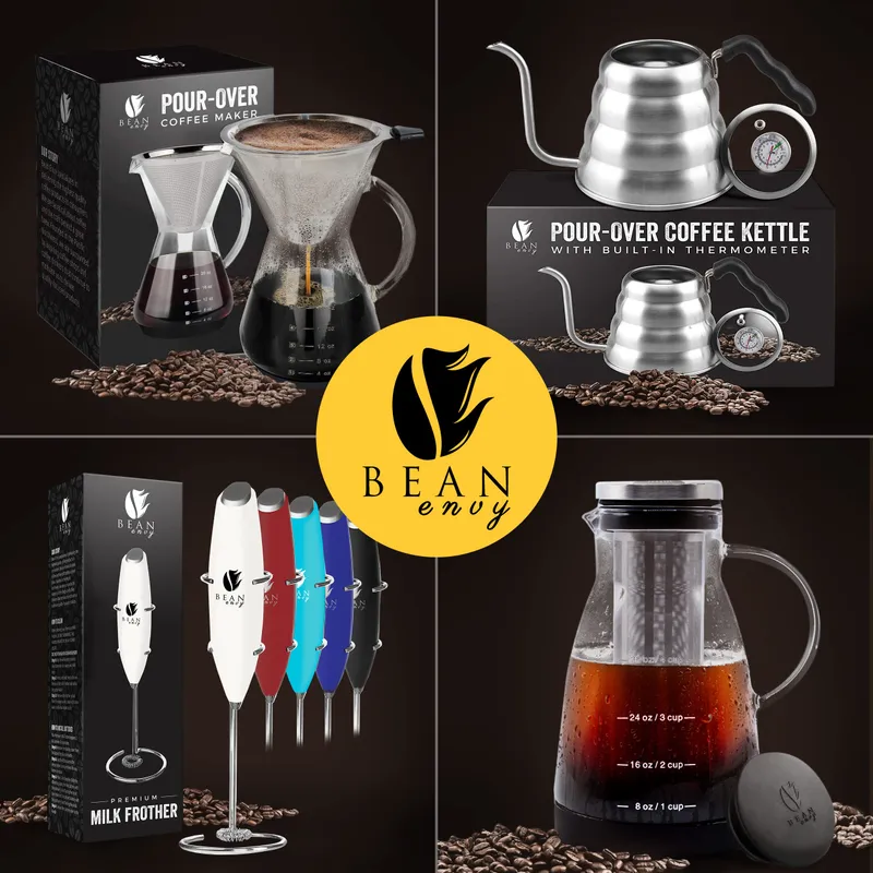 Bean Envy Pour Over Coffee Kettle, Small Gooseneck Kettle with Thermometer and Ergonomic handle, Pour Over Kettle Stainless Steel 40 Oz, Gooseneck Tea Kettle for all occasions. — image 9